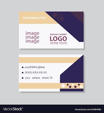 Creative and clean double-sided business card vector image