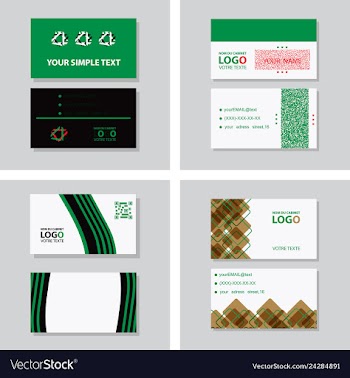 Creative and clean double-sided business card vector image