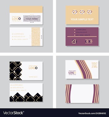 Creative and clean double-sided business card vector image