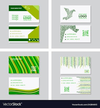 Creative and clean double-sided business card vector image
