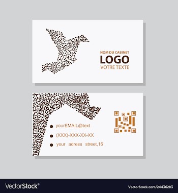 Creative and clean double-sided business card vector image
