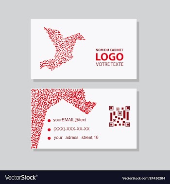 Creative and clean double-sided business card vector image