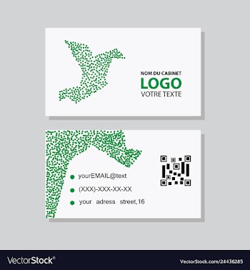 Creative and clean double-sided business card vector image