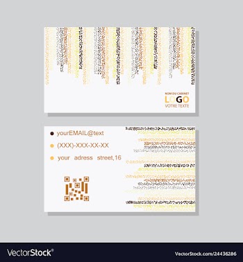 Creative and clean double-sided business card vector image
