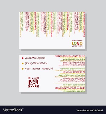 Creative and clean double-sided business card vector image