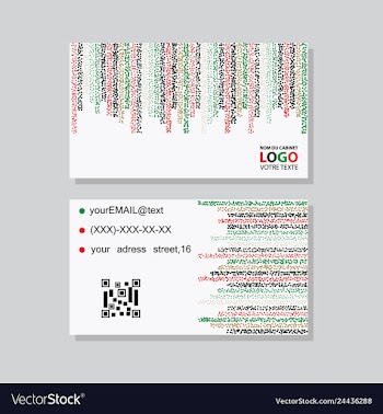 Creative and clean double-sided business card vector image