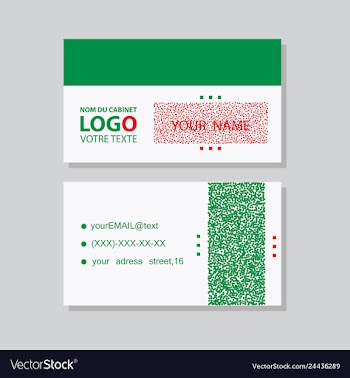Creative and clean double-sided business card vector image