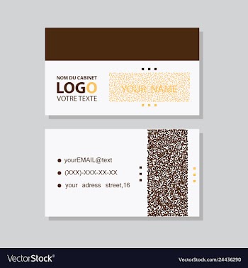 Creative and clean double-sided business card vector image