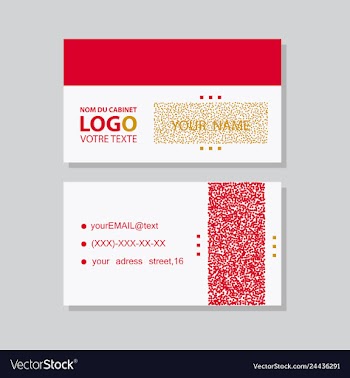Creative and clean double-sided business card vector image