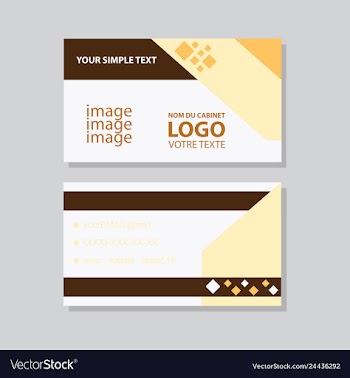Creative and clean double-sided business card vector image