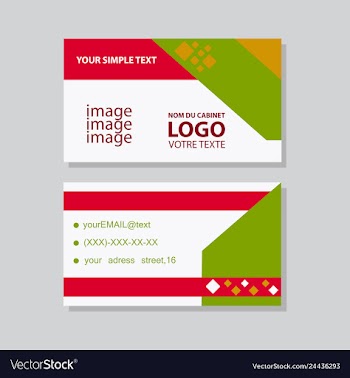 Creative and clean double-sided business card vector image
