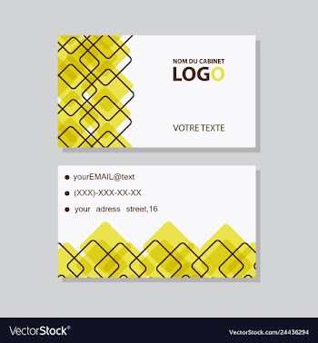 Creative and clean double-sided business card vector image