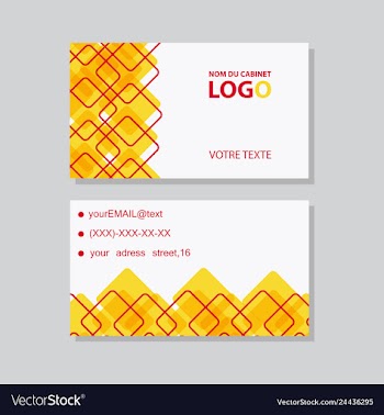 Creative and clean double-sided business card vector image