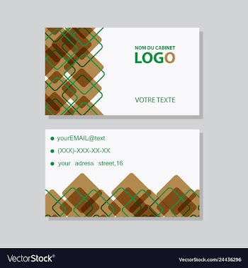 Creative and clean double-sided business card vector image