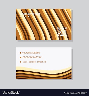 Creative and clean double-sided business card vector image