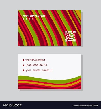 Creative and clean double-sided business card vector image