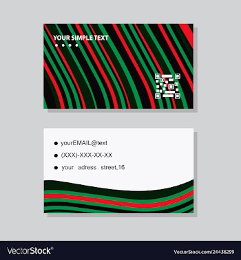 Creative and clean double-sided business card vector image