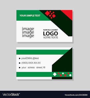 Creative and clean double-sided business card vector image