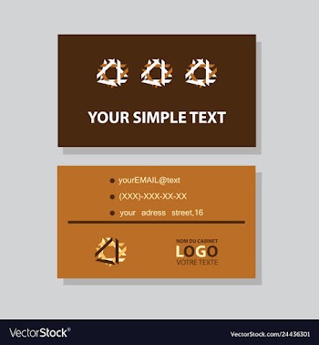 Creative and clean double-sided business card vector image