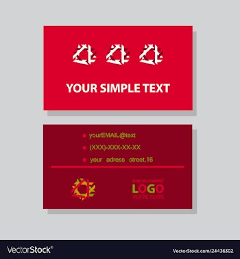 Creative and clean double-sided business card vector image