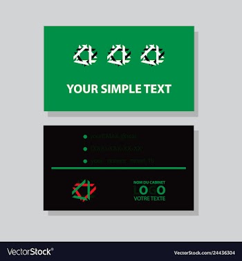 Creative and clean double-sided business card vector image