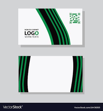 Creative and clean double-sided business card vector image