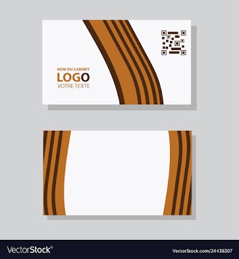 Creative and clean double-sided business card vector image