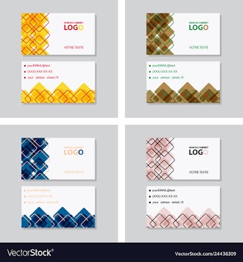 Creative and clean double-sided business card vector image