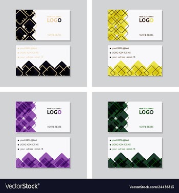 Creative and clean double-sided business card vector image
