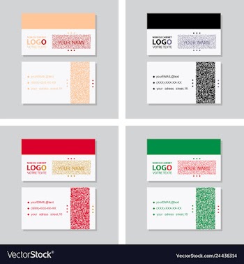 Creative and clean double-sided business card vector image
