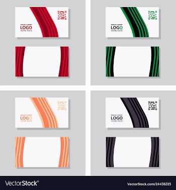 Creative and clean double-sided business card vector image
