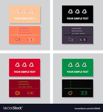 Creative and clean double-sided business card vector image
