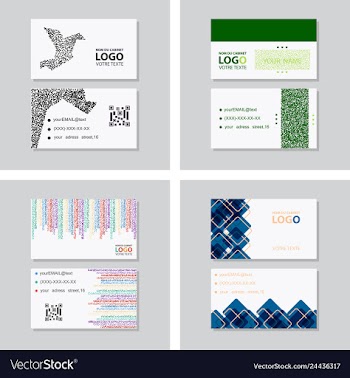 Creative and clean double-sided business card vector image