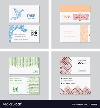Creative and clean double-sided business card vector image
