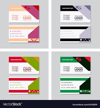Creative and clean double-sided business card vector image