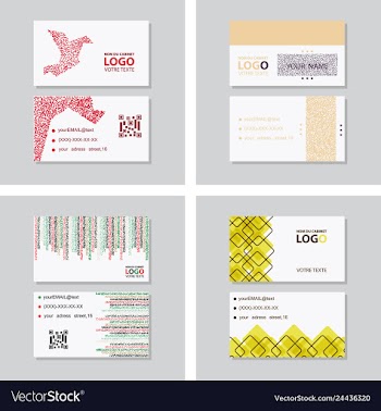 Creative and clean double-sided business card vector image