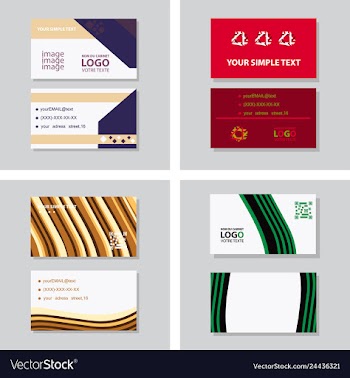 Creative and clean double-sided business card vector image