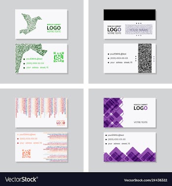 Creative and clean double-sided business card vector image