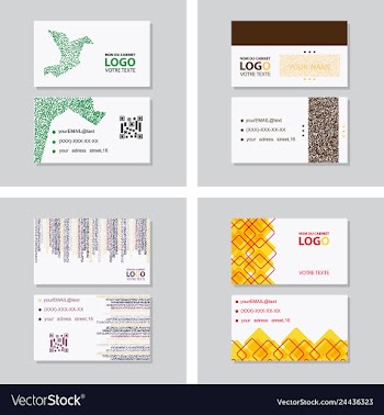 Creative and clean double-sided business card vector image