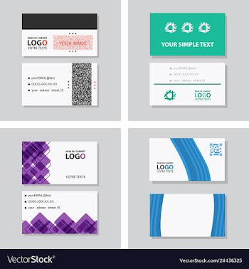 Creative and clean double-sided business card vector image