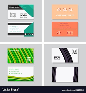 Creative and clean double-sided business card vector image