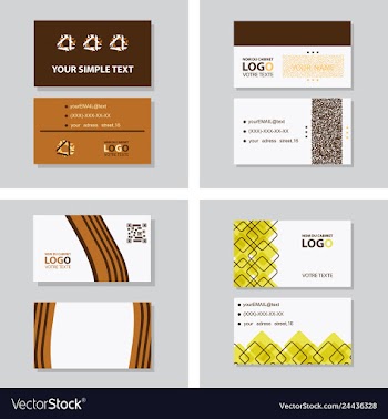 Creative and clean double-sided business card vector image