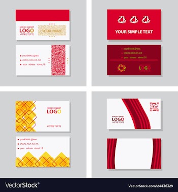 Creative and clean double-sided business card vector image