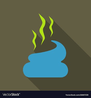 Creative and minimal rational shit icon emblem vector image