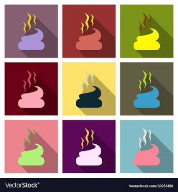 Creative and minimal rational shit icon emblem vector image