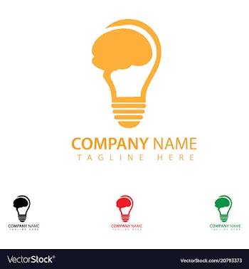 Creative bulb logo design vector image