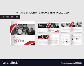 creative business 8 page square brochure template