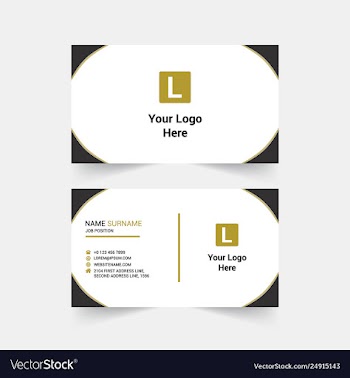 Creative business card design vector image
