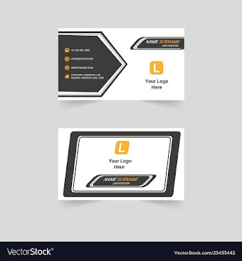 Creative business card design vector image