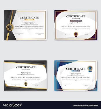 creative certificate appreciation award